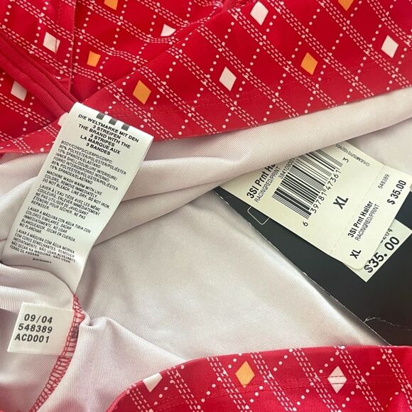 NWT Vintage Adidas Swim Top XL Bathing Suit 1pc Tankini Retro - Picture 7 of 7